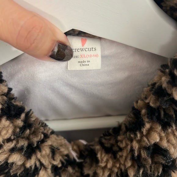 Crewcuts Girls Leopard Sherpa Jacket - Picture 5 of 6